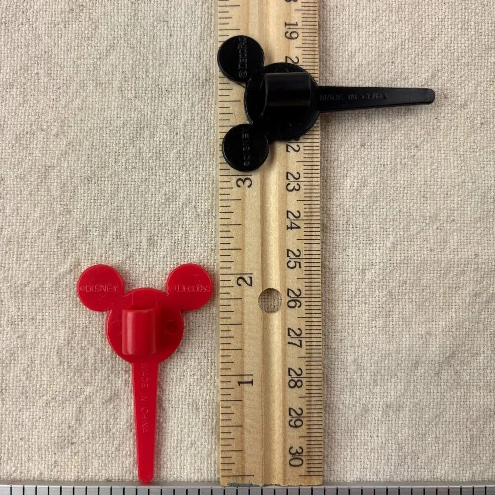 Disney Cake Candle Holders 18 Pc Mickey & Minnie Ears Toppers Birthday Party